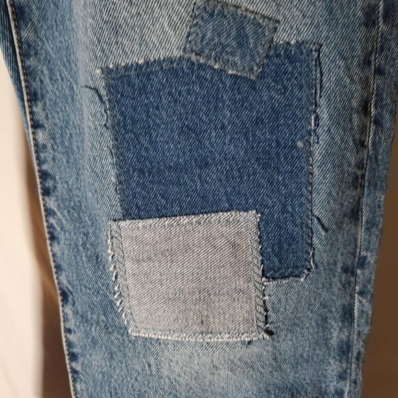 Levi's 501 Straight Leg Patch Jeans NWT sz 27W - Picture 5 of 16